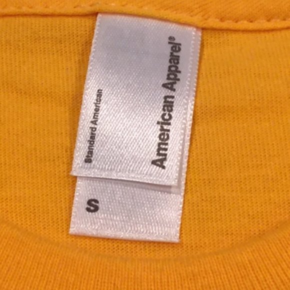 NWOT American Apparel Yellow PARAMORE T-Shirt - Picture 3 of 4